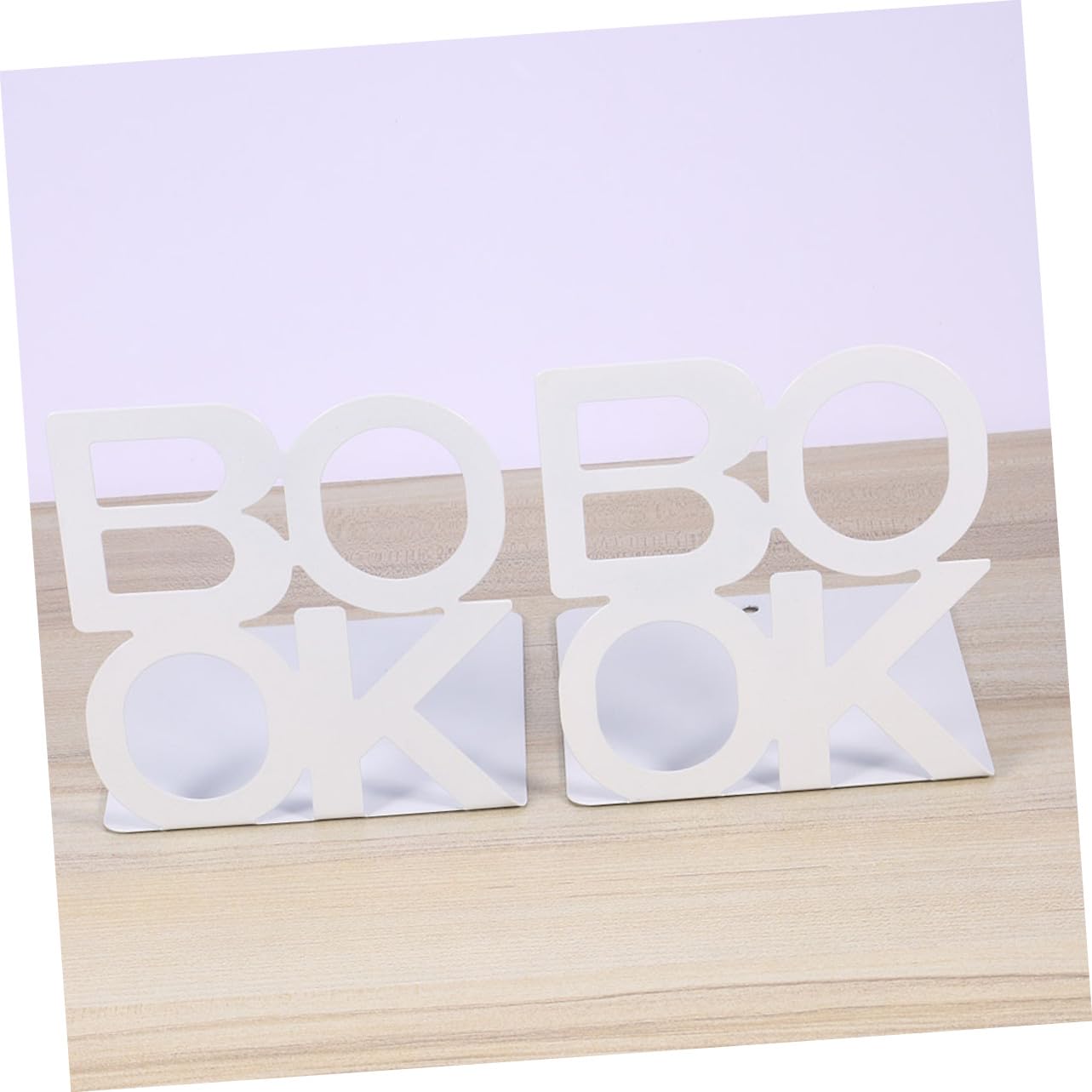Fermalibri in Ferro per Mensole e Scrivania, 2 Paia, Design L-shaped Moderno e Stabile per Organizzazione Libri