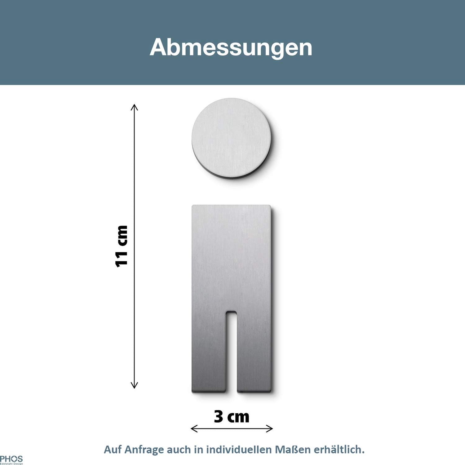 Phos Toilet Symbol Man, Height 110 mm Awards: Red Dot, If, Good Design - Image 4