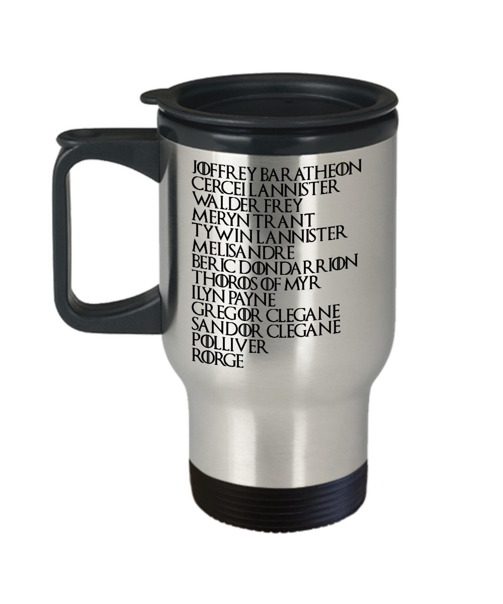 Arya Stark Kill List Game of Thrones Mug (Travel Mug) 16oz Arya Stark  Coffee Mug Cup