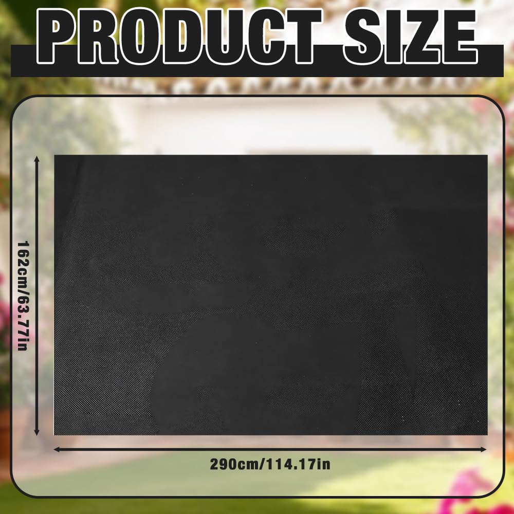 160cm x 290cm Fabric Liner for Large Veg Trough Outdoor Raised Bed Planter Liner, Non Woven Black Vegetable Trugs - Image 7