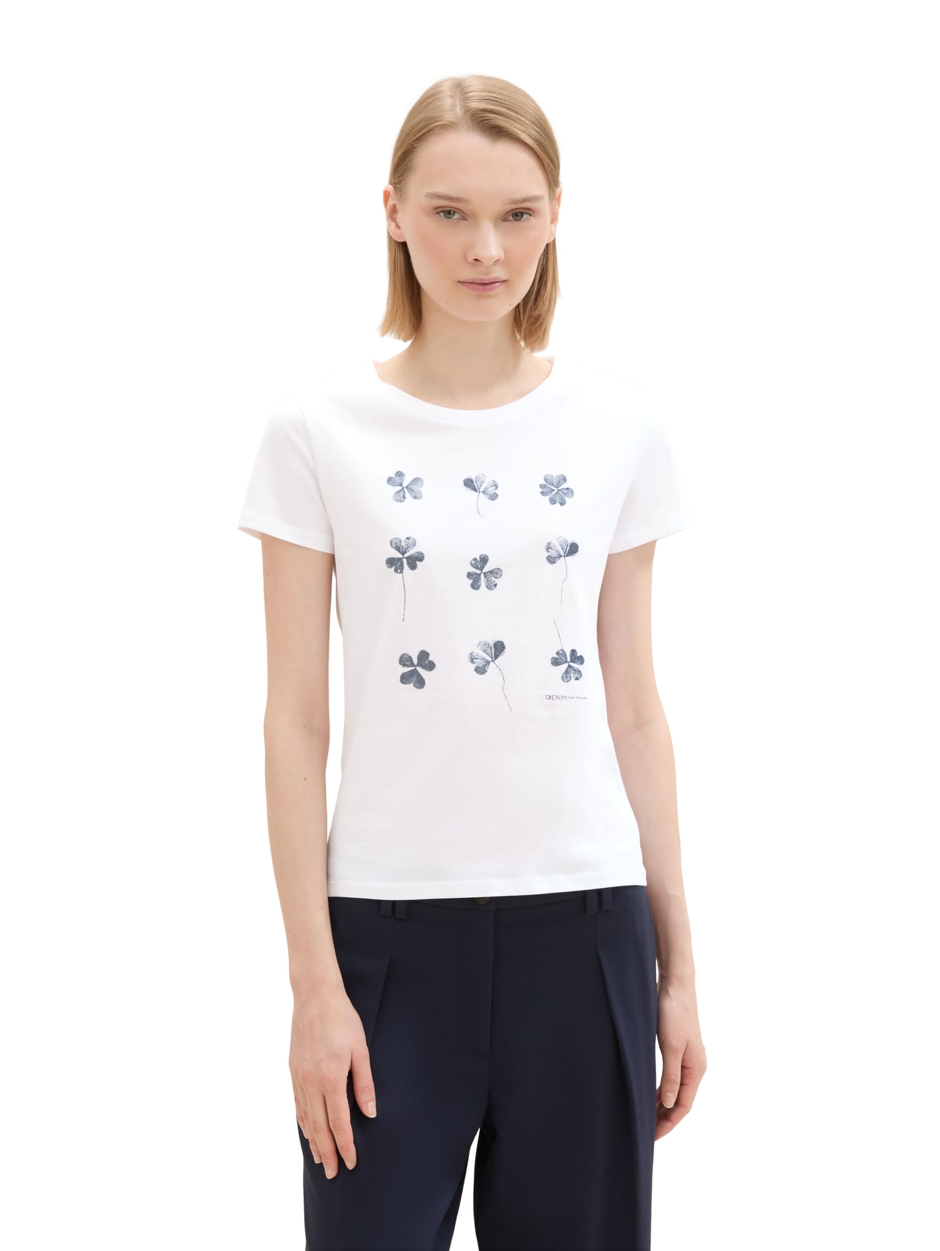 Tom Tailor Denim Damen 1044865 Basic T-Shirt mit Print