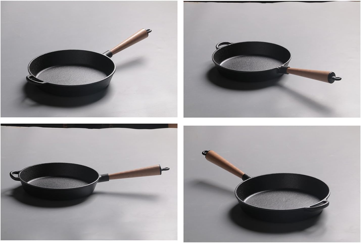 Bеѕt Cуbеr Dеаlѕ 🔥 Pre-Seasoned Cast Iron Round Griddle Cast Iron Round Frying Pan Wooden Handle 10.5 Inch