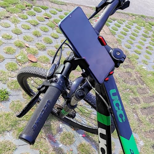 Image of Bike Phone Mount,Motorcycle Phone Mounts, Aluminum Alloy Mounting Base Handlebar Cellphone Holder for Bicycle Motorcycle ATV Mirror Pole Fits 4''-7'' Smartphones (Bike Phone Mount)