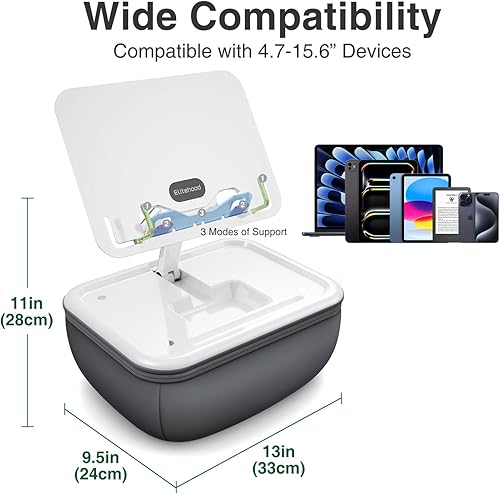 Miniatura 7 de elitehood Soporte de almohada para iPad para regazo, soporte de almohada ajustable en ángulo para tableta, soporte suave para tableta compatible con
