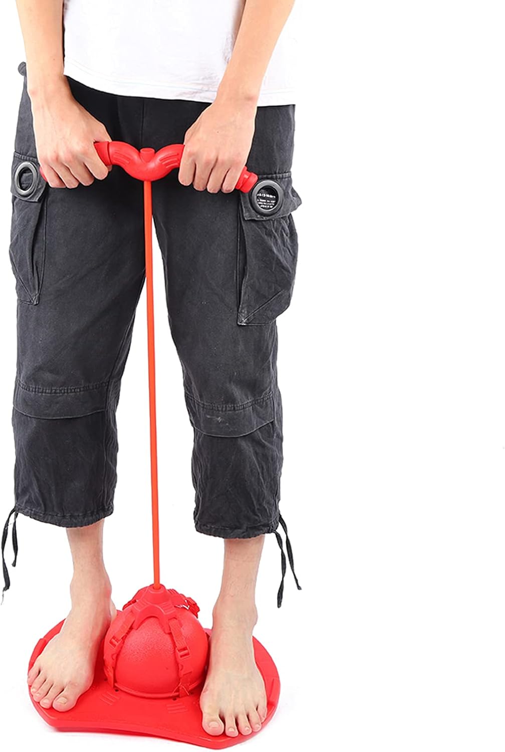 Hopping Ball for Kids, Bouncy Ball for Kids,Fitness Equipment Children Jumping Exercise Bounce Space Ball Foot Pedal with Pull Rope Handle Kid