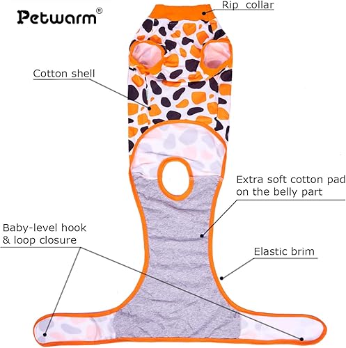 Miniatura 2 de PetWarm Traje de cirugía para perros machos, traje de recuperación para perros machos, mameluco para perros después de una cirugía, esterilización
