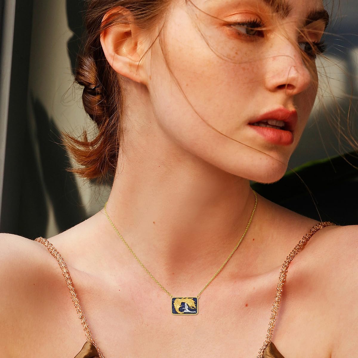 Lapis Lazuli Necklace for Women 925 Sterling Silver Phoenix/Rhino/Whale/Bear/Wolf Pendant Necklace 18k Gold Plated Animal Jewelry Gifts for Women - Image 5