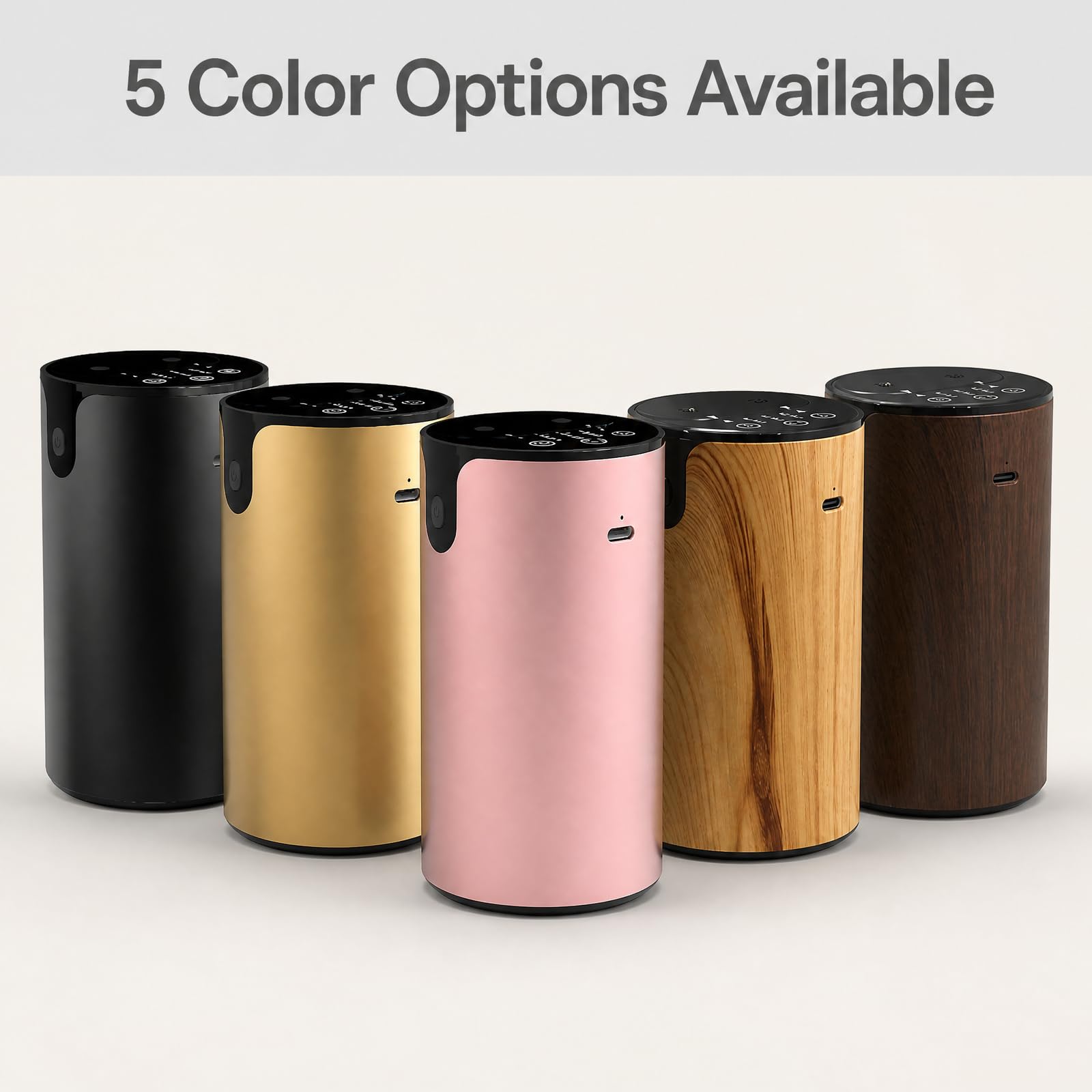 hKjPlvf Difusor Aceite Esencial Doble Boquilla Sin Agua Nebulizador Portatil Recargable 10ml Bateria 2000mAh 3 Modos Niebla Casa Oficina Coche Dormitorio Yoga SPA Regalo Darkbrown