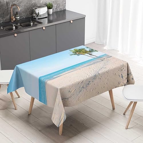 Miniatura 6 de Mantel Redondo para Mesa de 4 Sillas con vista al mar y el cielo, decoración para el hogar, cocina, 30 x 30 pulgadas