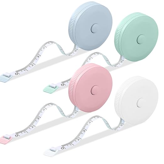 Body Measuring Tape, 4 Pcs Retractable Sewing Tape Measure, 150cm/60
