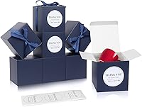 Vista 28 de COTOPHER 60 cajas de regalo pequeñas, cajas de regalo de 2 x 2 x 2 pulgadas, cajas de regalo de papel con cintas, caja de dulces para regalos