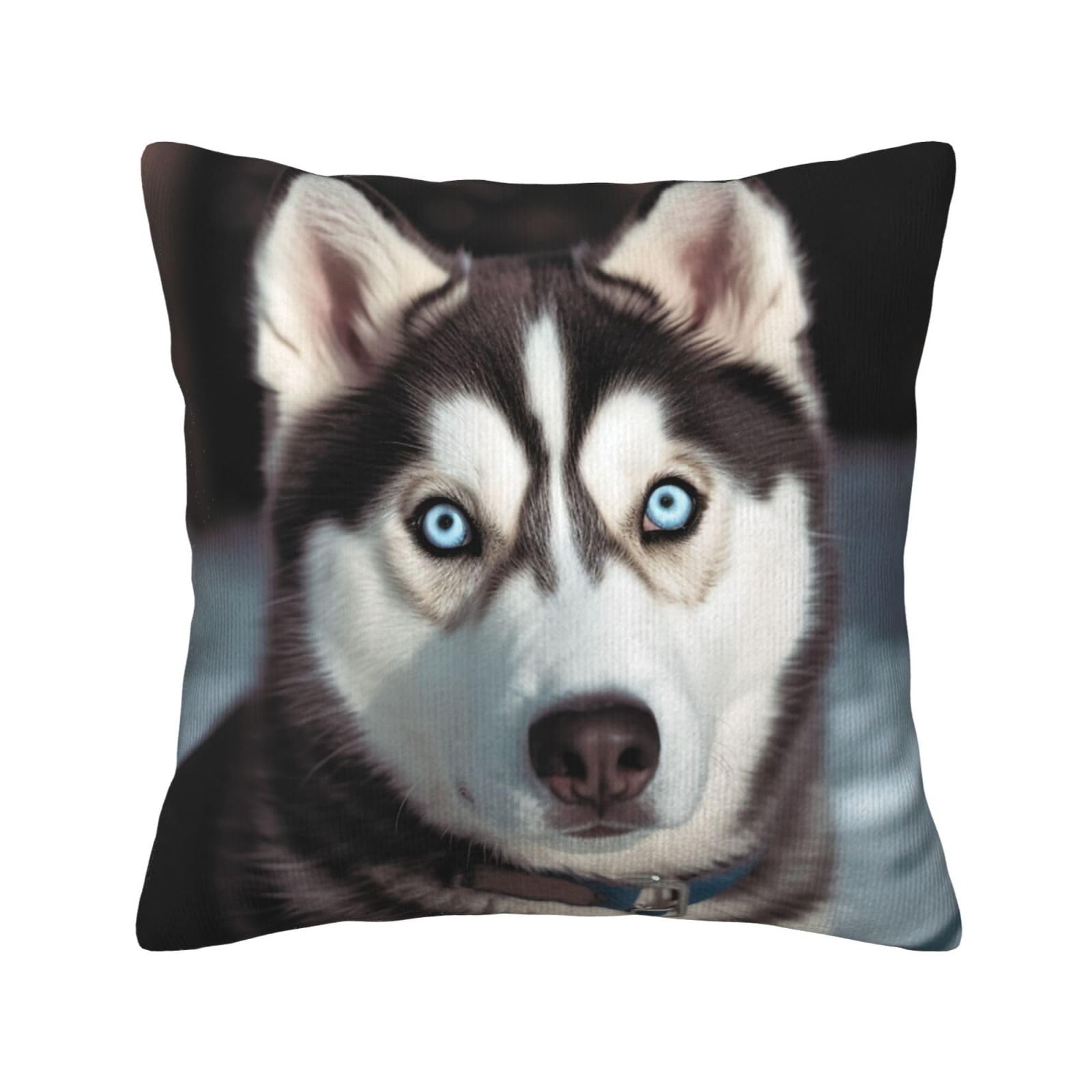 Housse de coussin velours côtelé husky pour décorer votre salon