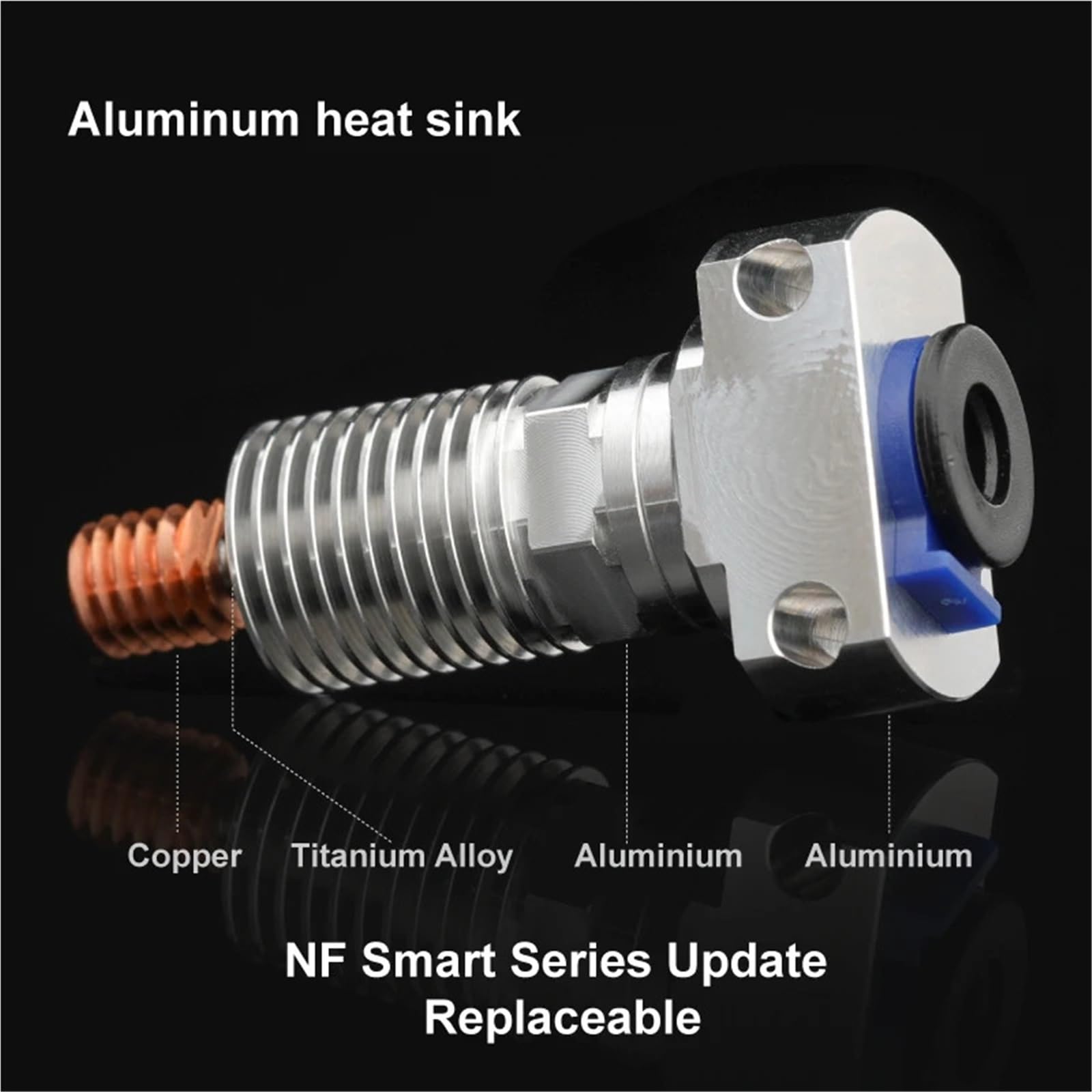 Kompatibel mit Creality Ender 3/Aquila All Metal Hotend Extruder Upgrade Kit(Set3 Copper,None)