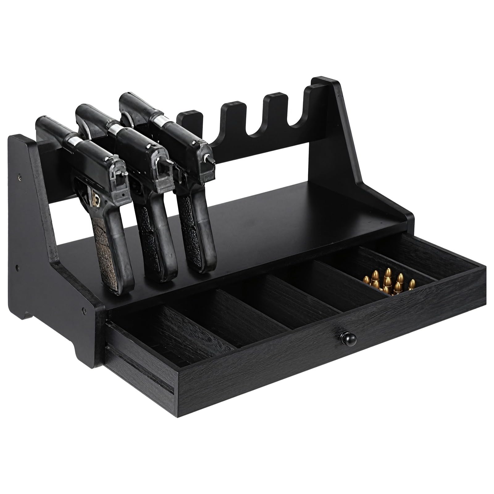 Porte-armes compact anti-rayures support bois 6 places pour ranger ses fusils