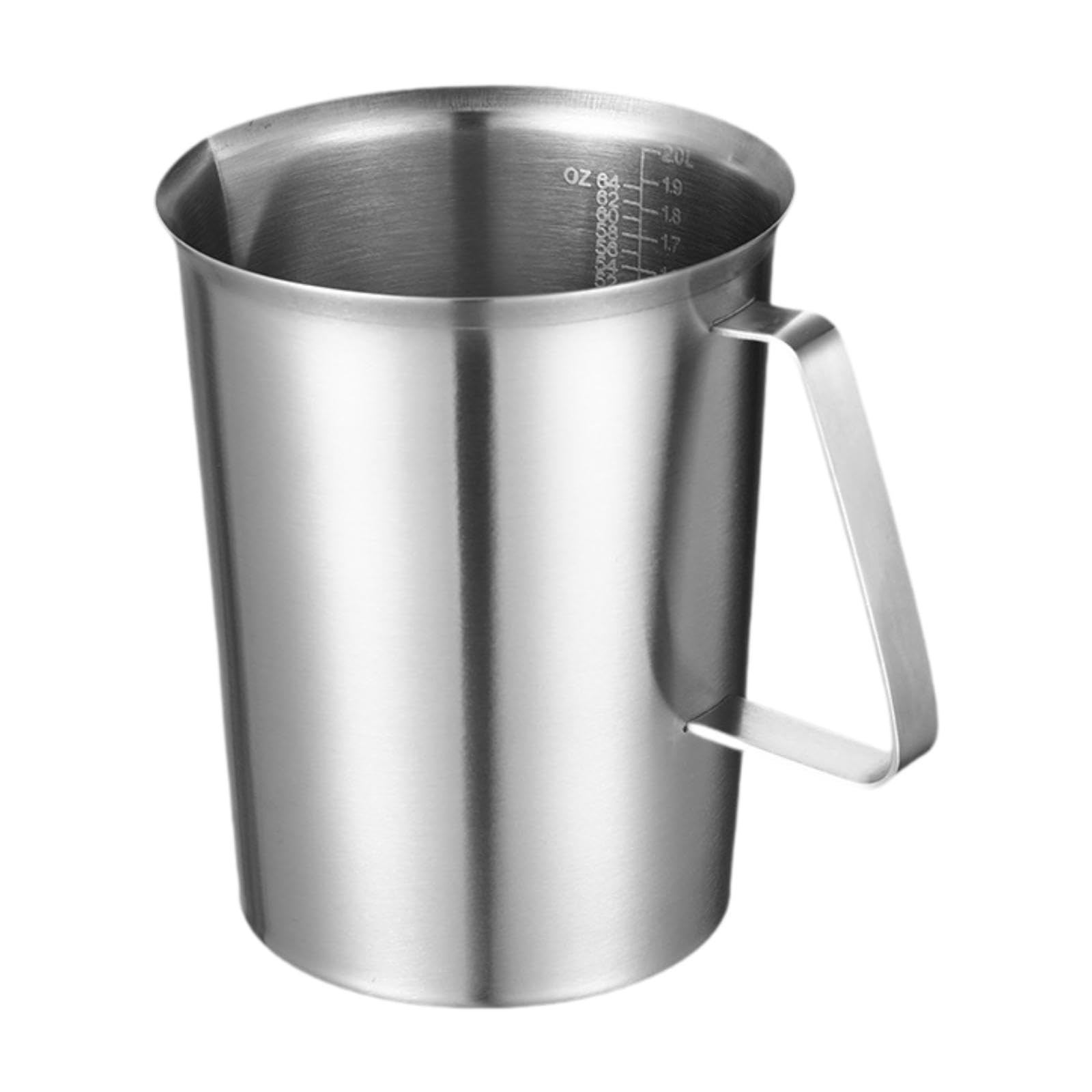 Vaso Medidor de Acero Inoxidable para Líquidos, Ideal para, Zumo Y Leche.