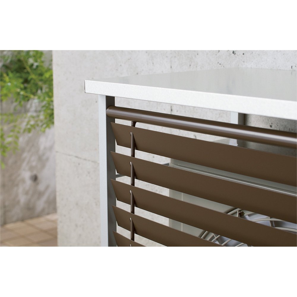 Amazon.co.jp: ディノス エアコン室外機カバー 大型ガルバ製逆ルーバー