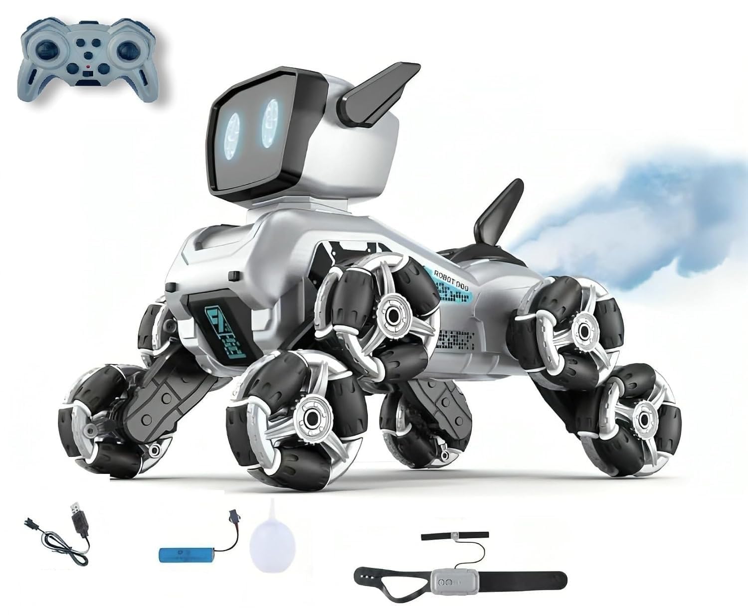 RABRA Remote Control Pet for Kids Adults, 8WD Gesture Sensor RC