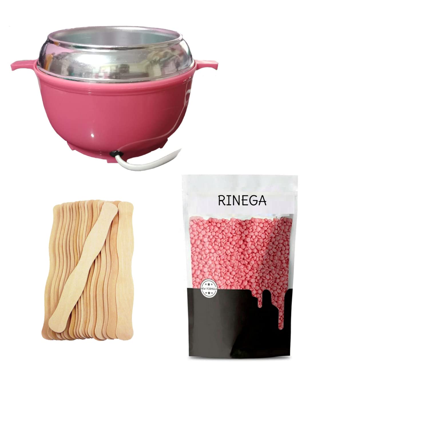 RINEGA Automatic oli Warmer Wax Heater, 100 gram Beads Wax With Wax Applicated 10 wooden Waxing Sticks - Multi color (pack of 3) (B09R4MHXB6) Amazon Price History, Amazon Price Tracker