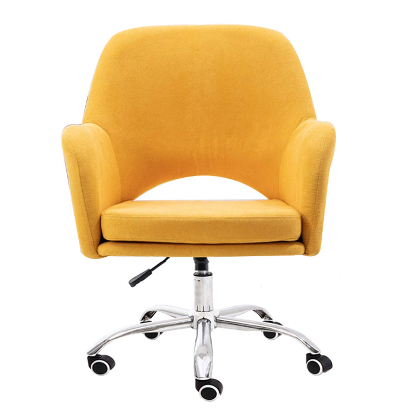 Chaise de bureau à dossier moyen fauteuil de travail ordinateur lin DKSNAJ