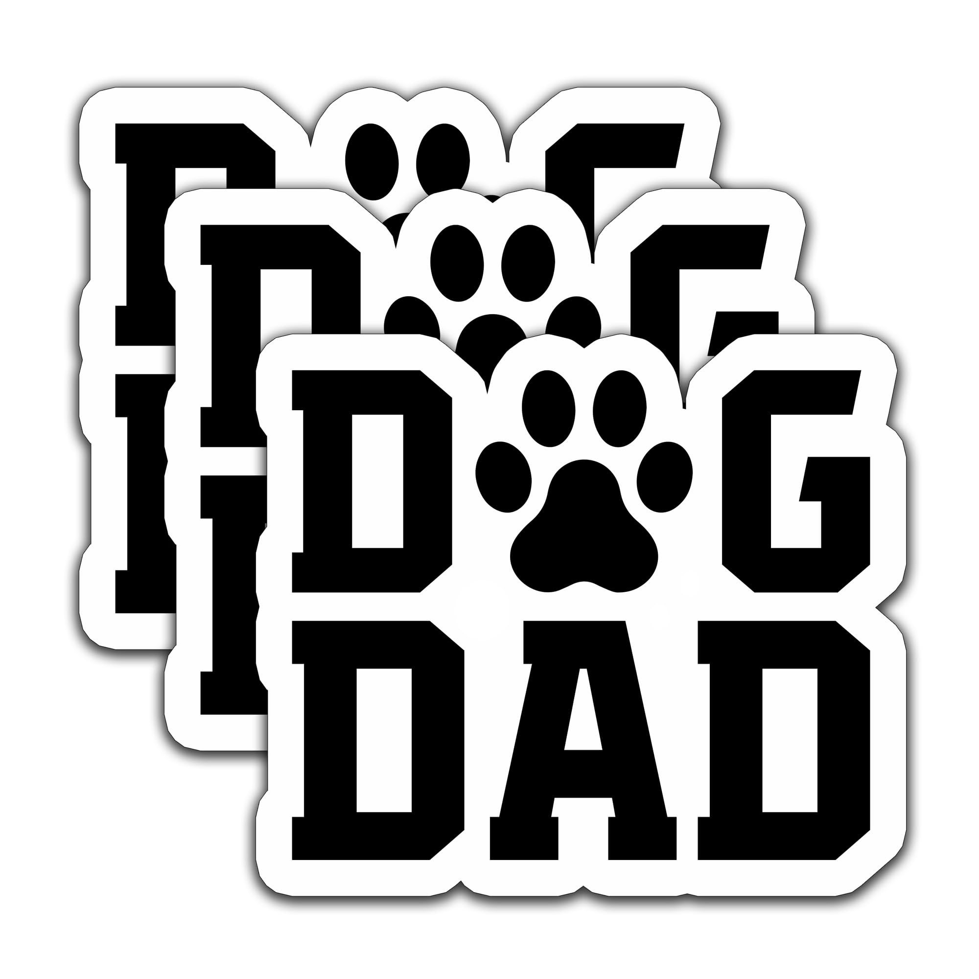 Sticker chien papa en vinyle durable, le symbole de votre complicité