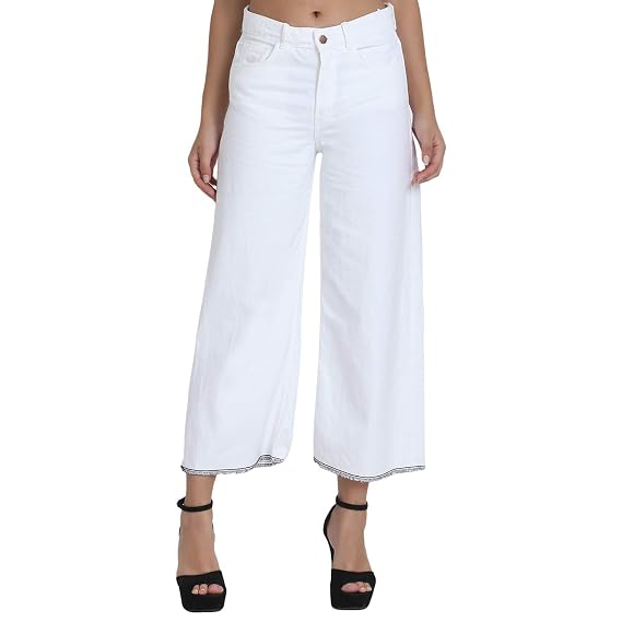 Buy Kotty High Rise Flared Fit Cotton 