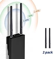 Vista 4 de Bingfu Antena WiFi de doble banda 3dBi SMA antena macho (paquete de 2) para cámara IP de seguridad inalámbrica Vedio, grabadora de vigilancia