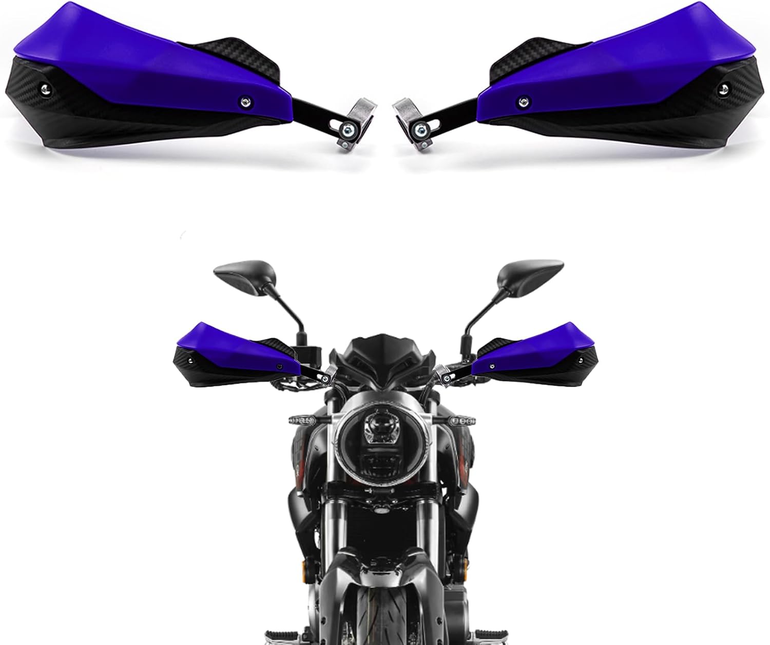 Universal Motorcycle HandGuards 7/8" 22mm Aluminum Motocross Hand Guards Compatible with ATV Dirtbike Quad (Red)