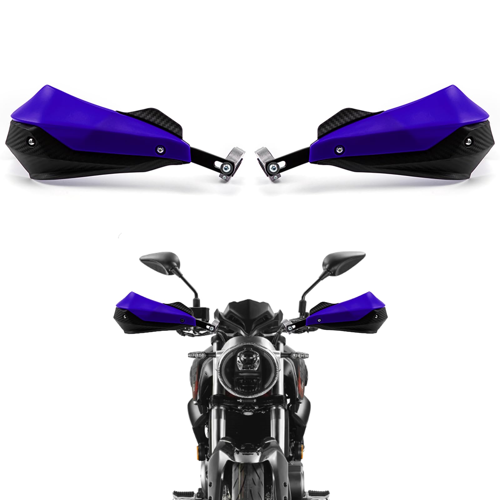 Protège-mains APEBAZY pour motos tout-terrain 7/8« 22 mm et 1 1/8 » 28 mm avec protège-mains pour motos tout-terrain Compatibles avec les motos tout-terrain, les motos de cross (Bleu)