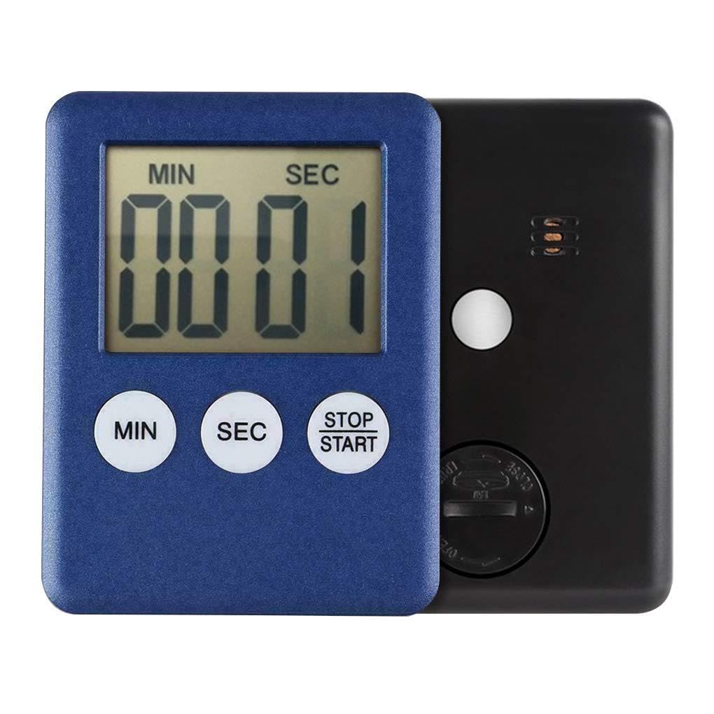 Kitchen Digital Timer Cooking Studying Count-down Clock LCD Screen Display Alarm Kitchen Gadget,Dark Blue