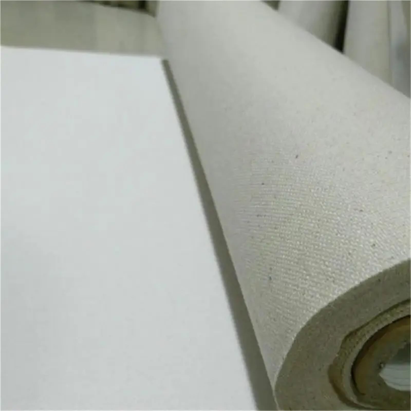 Rollo de lona de lino y algodón imprimado, 400 g/m², varios tamaños for pintura acrílica al óleo a mano(58cm X 5m)