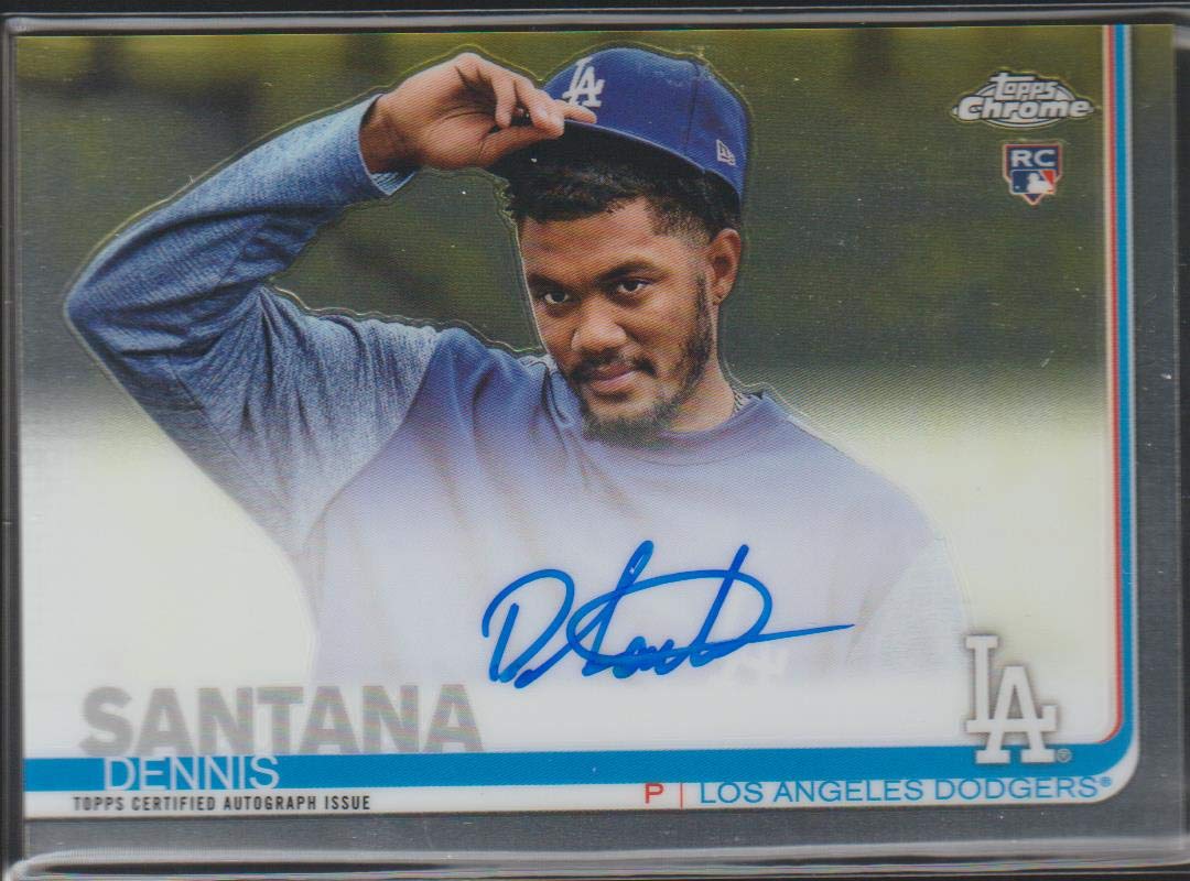 Amazon.com: 2019 Topps Chrome Dennis Santana Dodgers Autographed