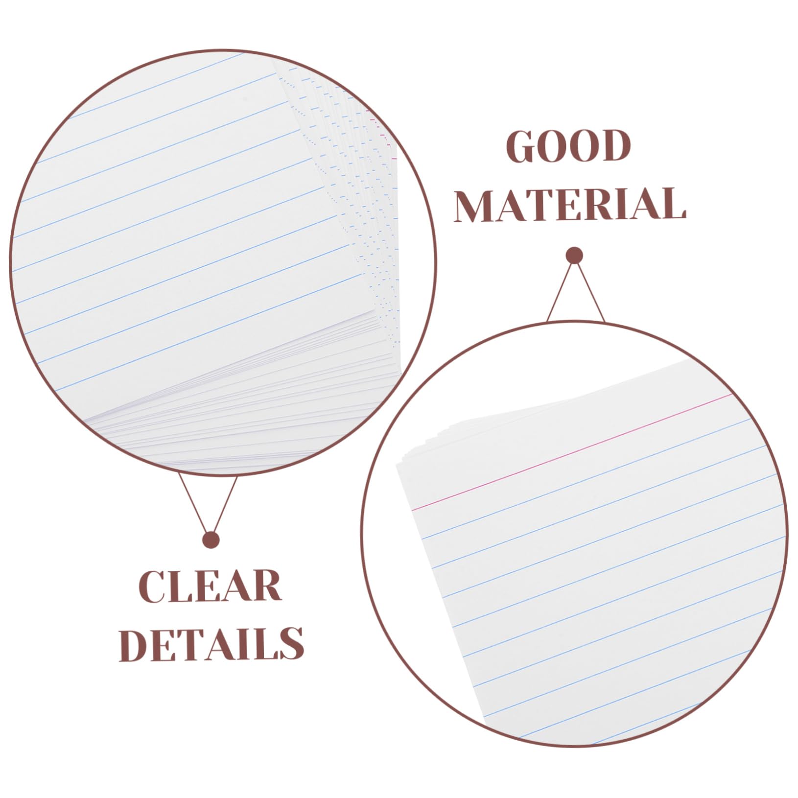 Linierte Karten 200 Stück Papier, Horizontal Liniertes Notizpapier