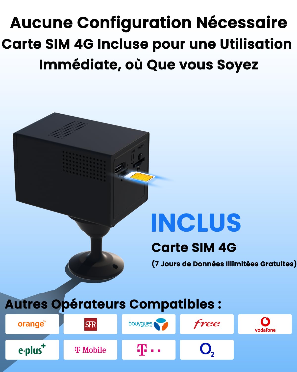 UCOCARE 4G LTE Camera de Surveillance sans Internet, Carte SIM, 2 Pieces