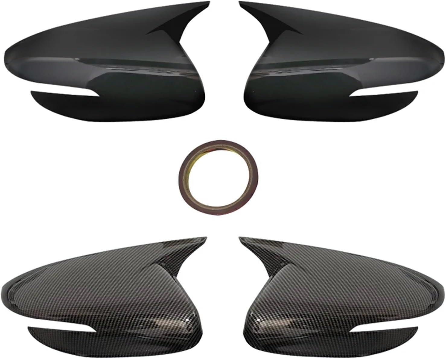 Compatible For KIA K3 Cerato Forte 2013-2018 Rearview Side Mirror Cover Wing Cap Exterior Door Rear View Case Trim Carbon Fiber Sticker(Gloss Black)