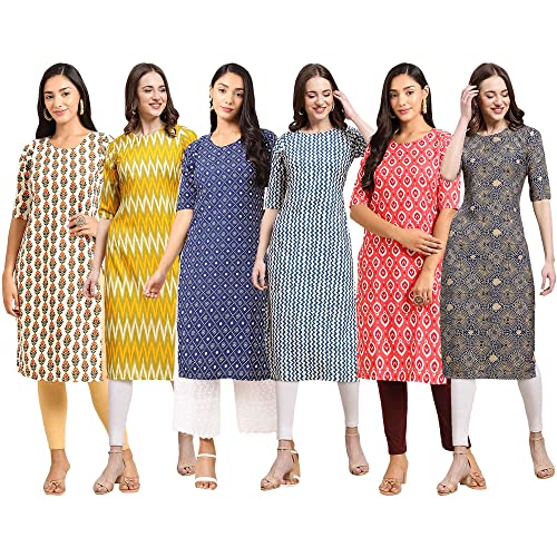 Image of Pinkmint Women's Crepe Digital Print Straight Kurta