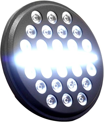 Miniatura 4 de Eagle Lights Faro de proyección LED SLIM LINE de 7 pulgadas, color negro, se adapta a todos los cubos de faros delanteros Harley Davidson y Indian