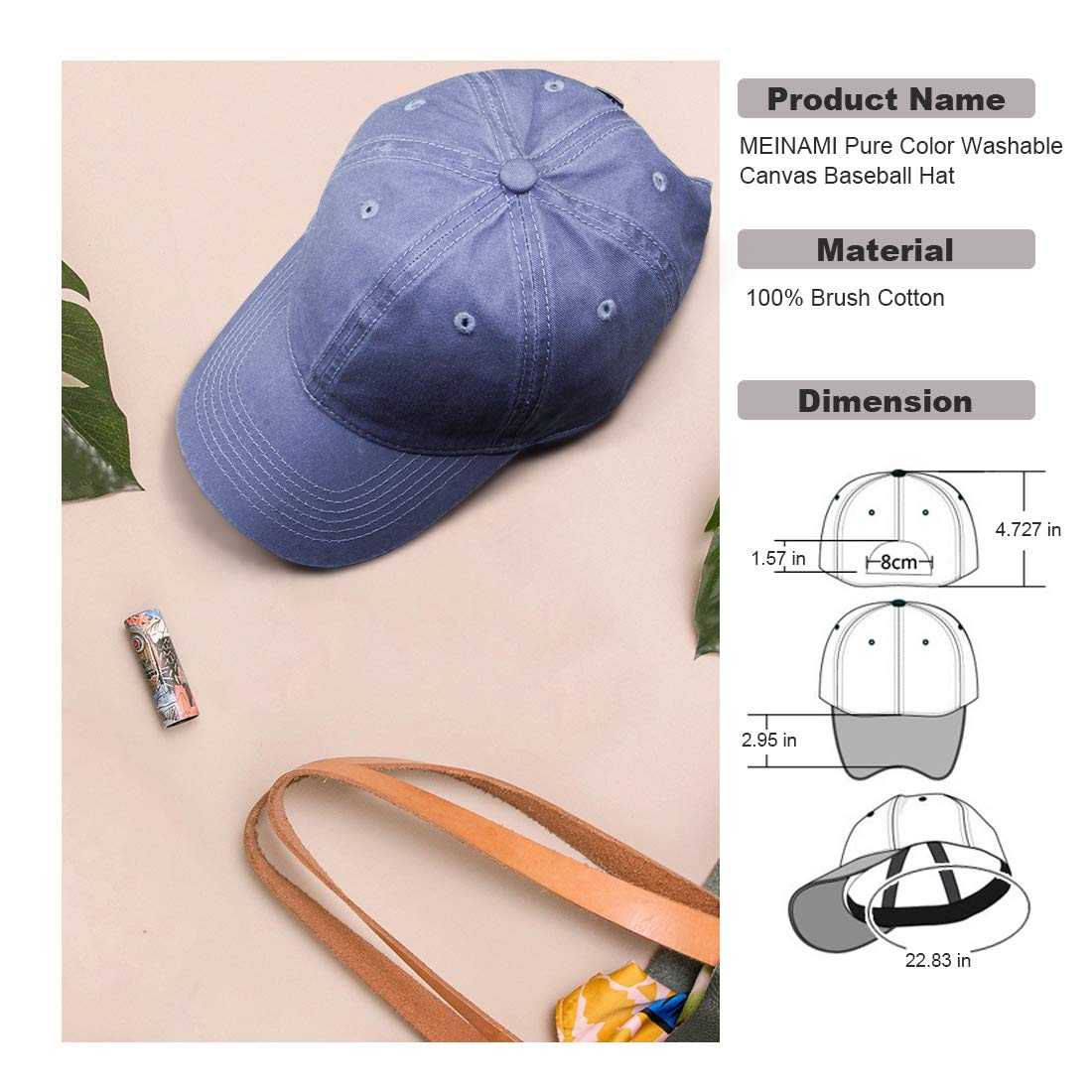 Paquete de 10 gorras de béisbol personalizadas en la parte delantera y trasera, 100 % algodón, bordado personalizado, paquete de 10 unidades, Lona lavable, 7 1/4/7 3/4