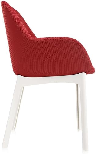 Miniatura 3 de Kartel SFCH-K4181B-6 Dining Chair, Red, W 21.7 x D 20.7 x H 29.1 x H 29.1 inches (55 x 52.5 x 74 x 46 cm), Clap Frame, White Red,Negro (Black