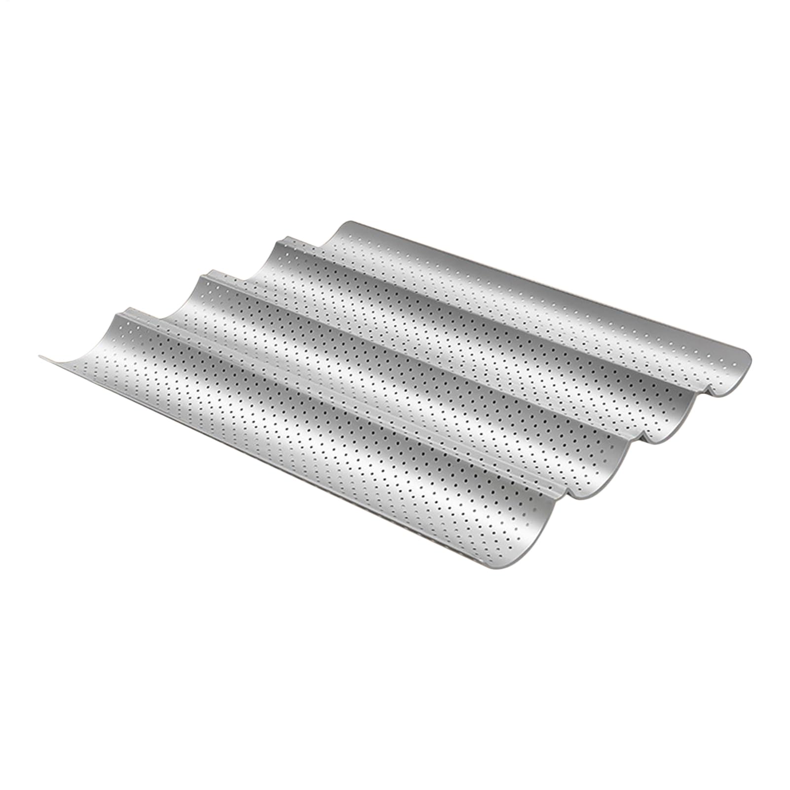 – Bread Baking Pan - Carbon Steel Perforated 4-Groove,Perforated 4 Loaves Baking Bread Pan,for French Sandwich Toast Pastry Dough Oven Toaster Home Apartment Cooking