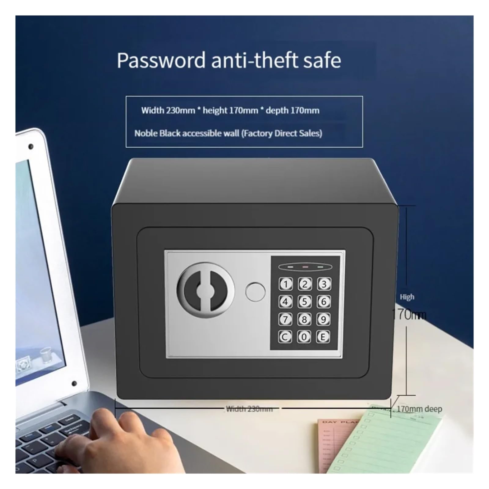 Caja fuerte para llaves al aire libre, Caja De Seguridad Digital Con Cerradura Electrónica For Guardar Dinero, Pistola, Caja Fuerte Ignífuga For El Hogar, Caja Fuerte Pequeña For Guardar Dinero En Efe