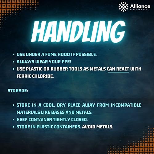 Miniatura 6 de Cloruro férrico 40% - 1 galón - 128 onzas líquidas - Solución de grabado de cobre - Usos Tratamiento de agua - Química de origen nacional - Hecho en