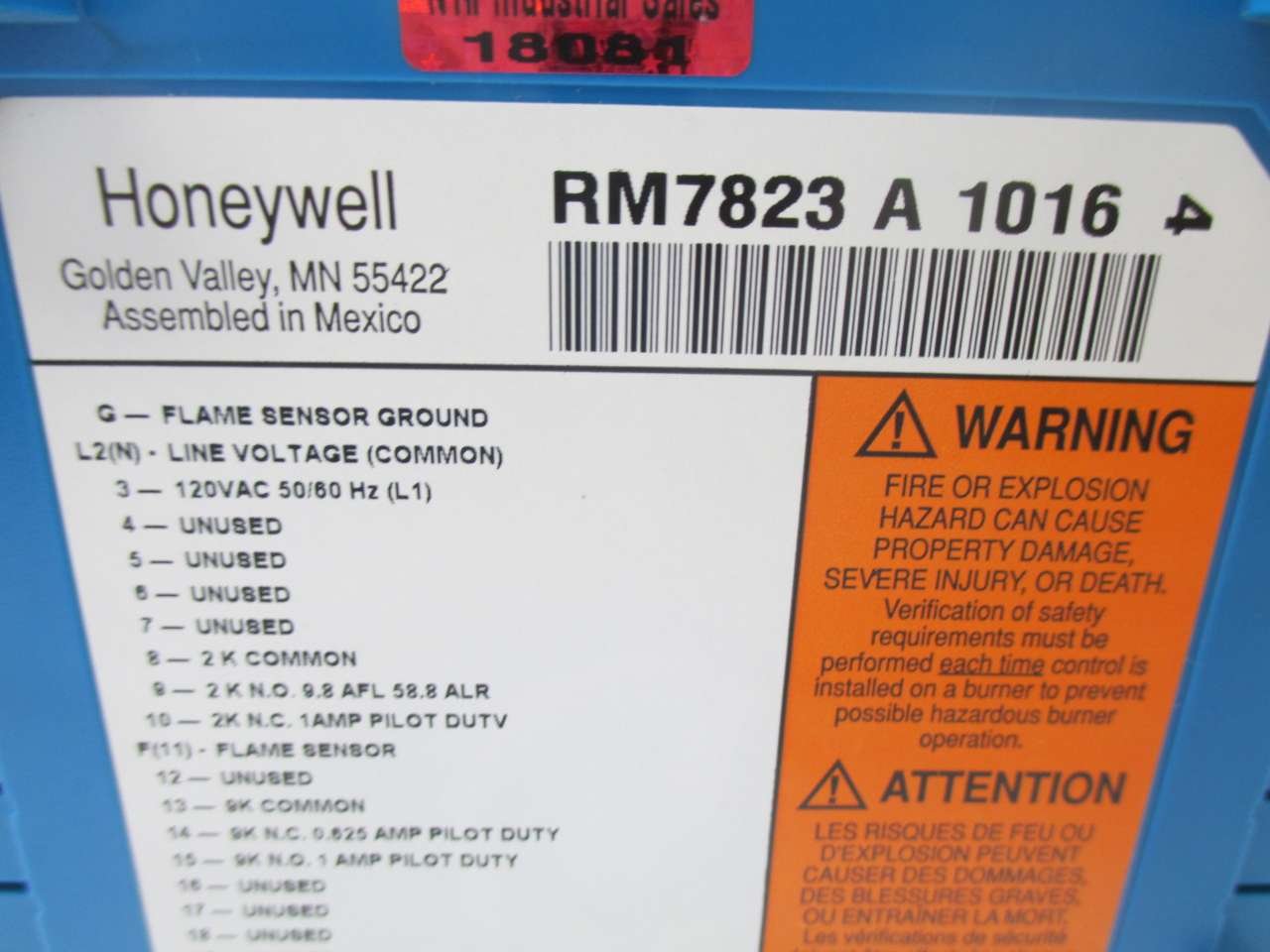 Honeywell, Inc. Ec7823; Rm7823 Flame Switch: Electronic Component 
