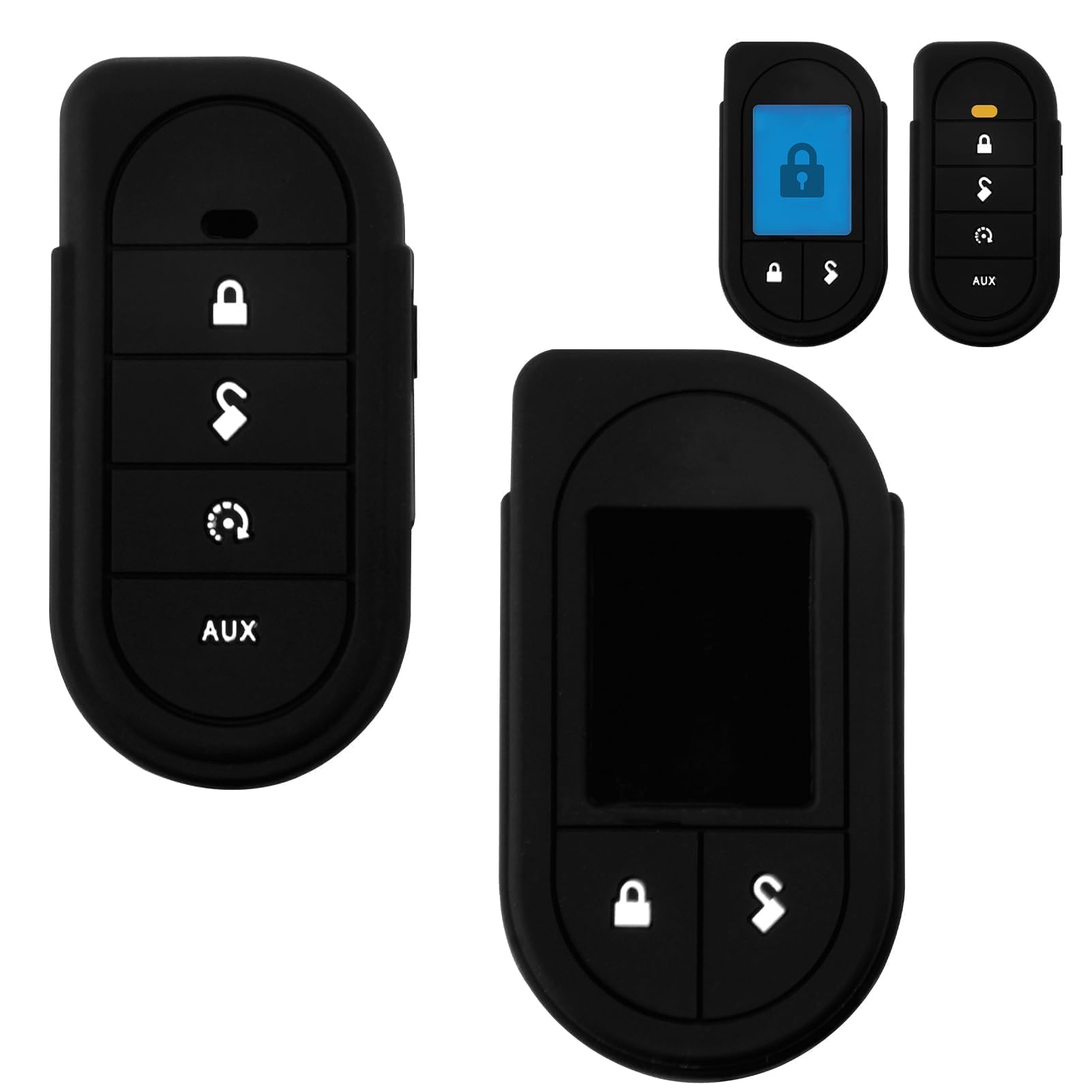 2 Pack Remote Case for Viper, Soft Silicone Car Key Case Shell, Protective Fob Cover with Button, The Two Road Safety System Shell Case Replacement for Viper #4706 5706 7351V 7752V 7756V (Different)