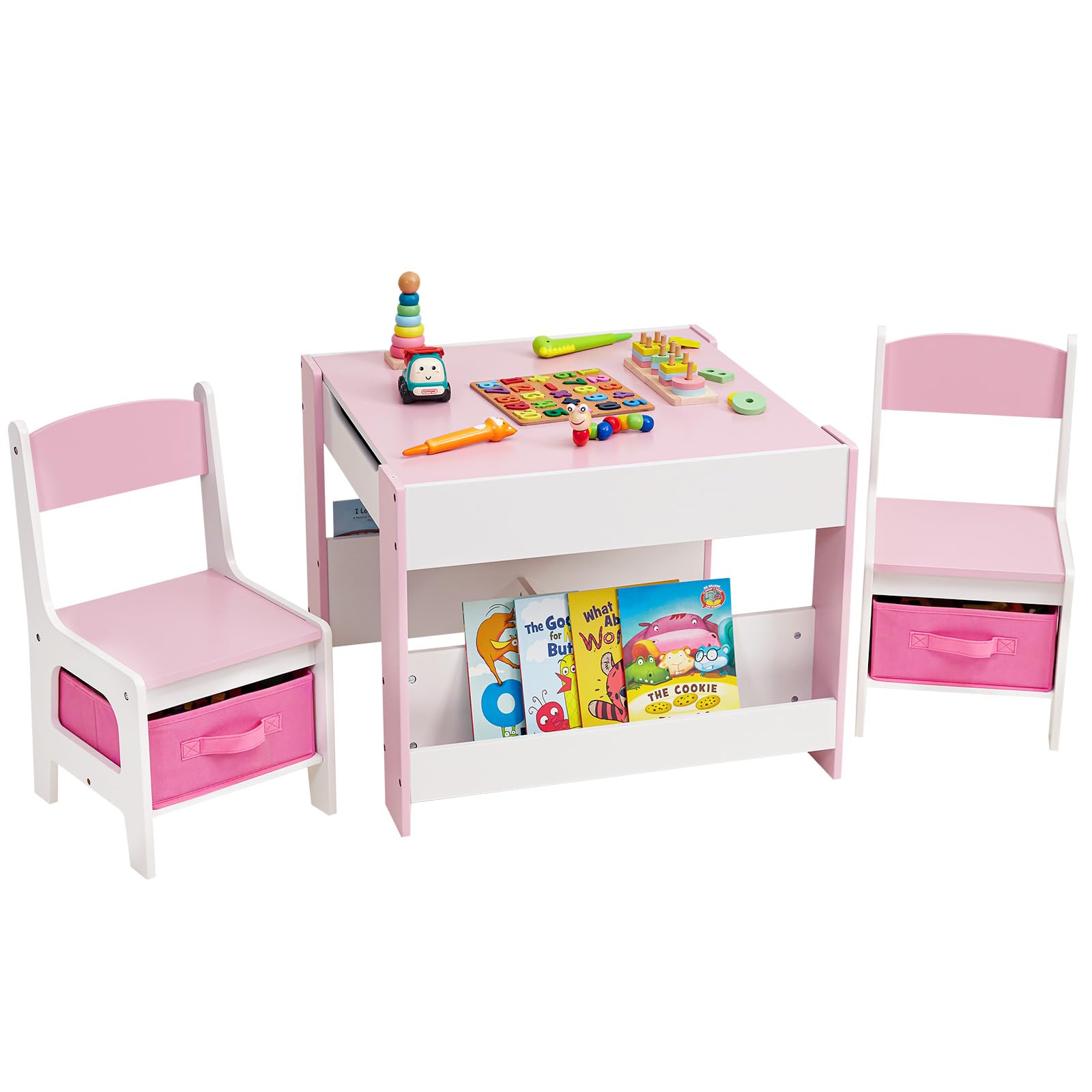 Amazon.com: Cozivolife Kids Table and Chair Set (2 Chairs Included