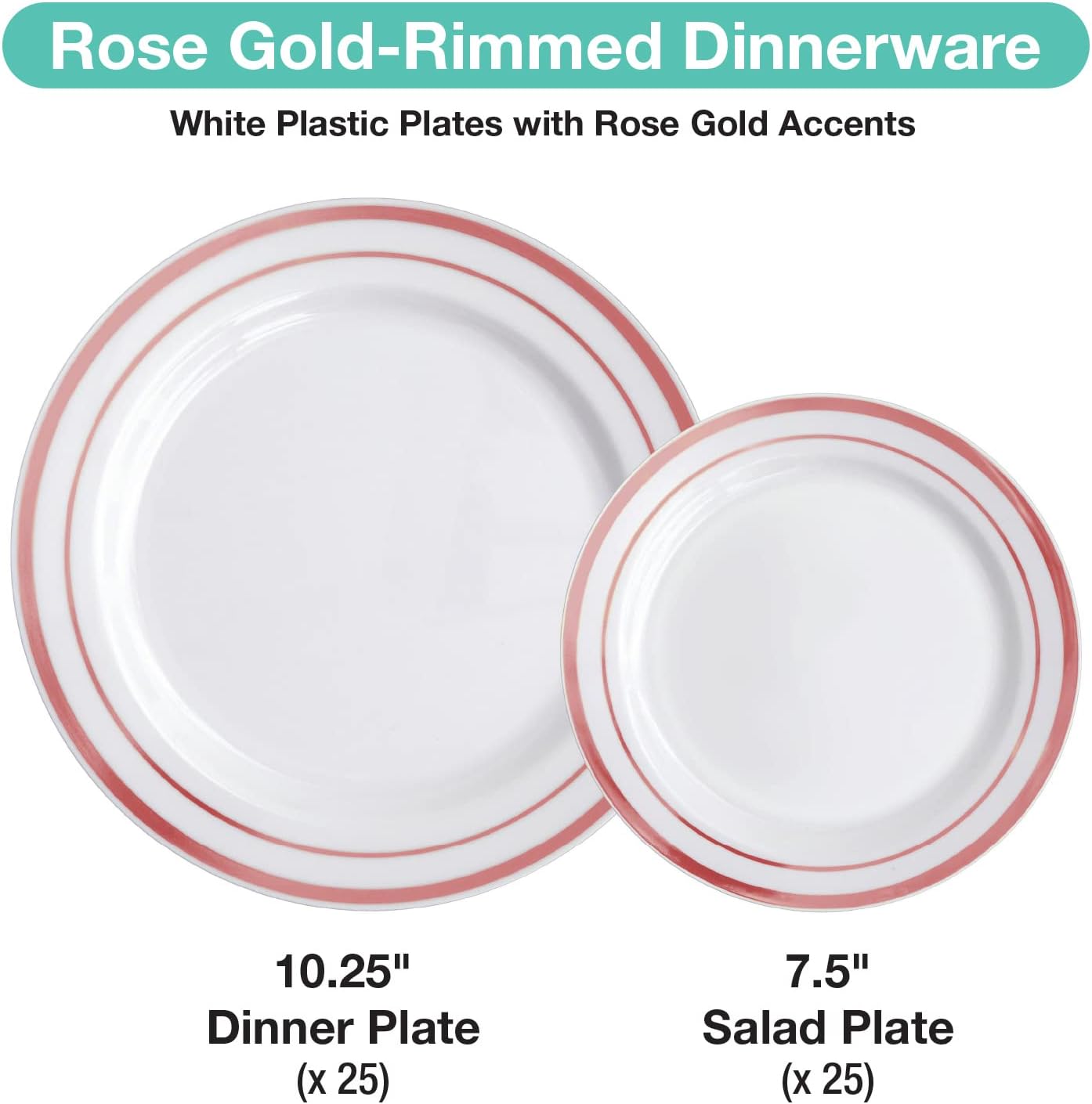 Pre Wrapped Cutlery Set- 25 sets of Fork, Knife, Spoon wrapped in a napkin - 25 Small Plates- 25 Big Plates (Silver)