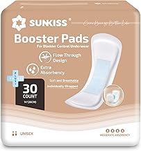 SUNKISS Trustplus Serviettes Incontinence Adulte 36cm Absorption Renforcée Protections Complémentaires pour Fuites Urinaires Modérées à Fortes Contrôle des Odeurs 30 Unités