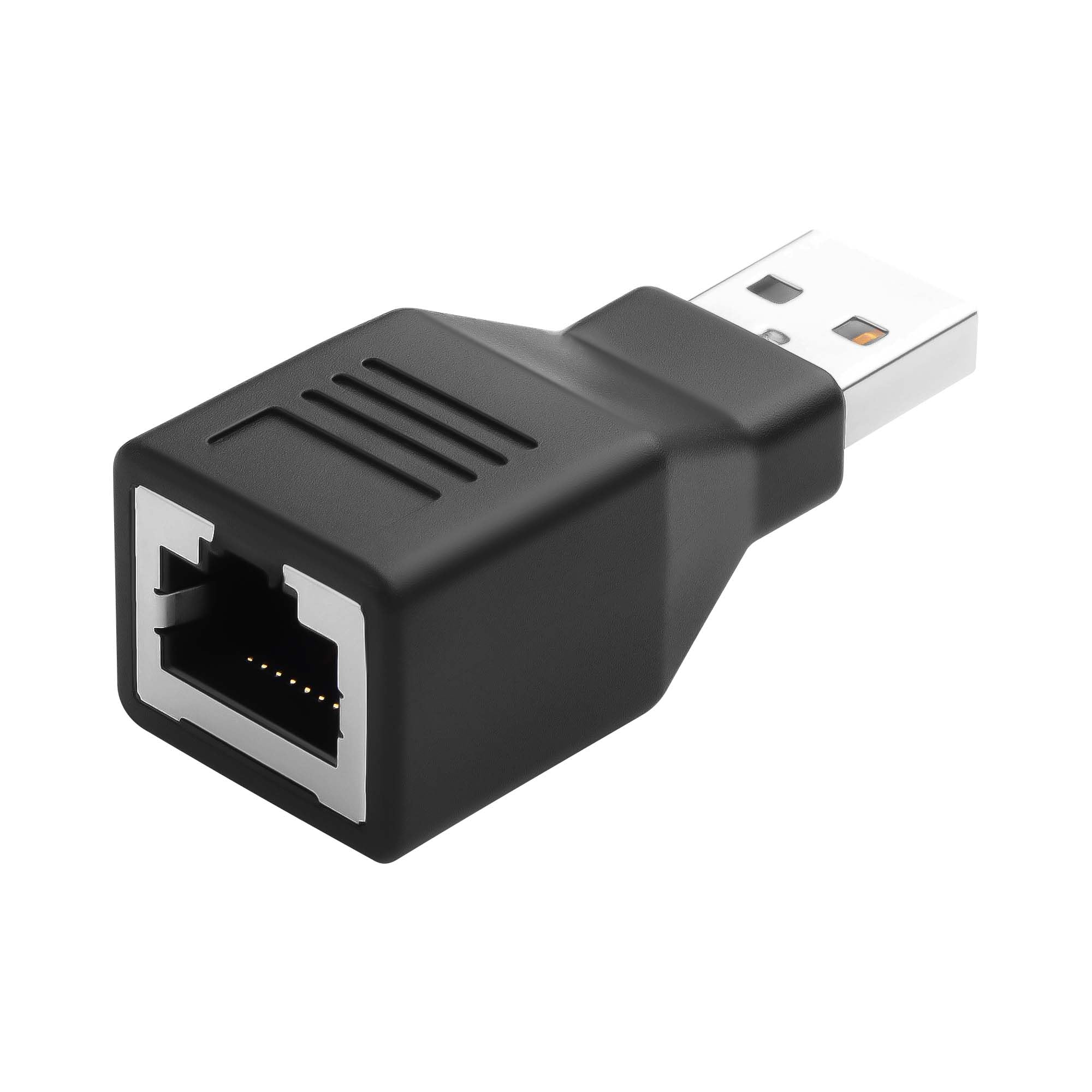 GINTOOYUN 2 PCS USB Over Cat6 Adapter for Cat 6/6e/5/5e USB Over Ethernet Extender to Rj45 Adapter for Laptop, Compatible with Computers, Mobile