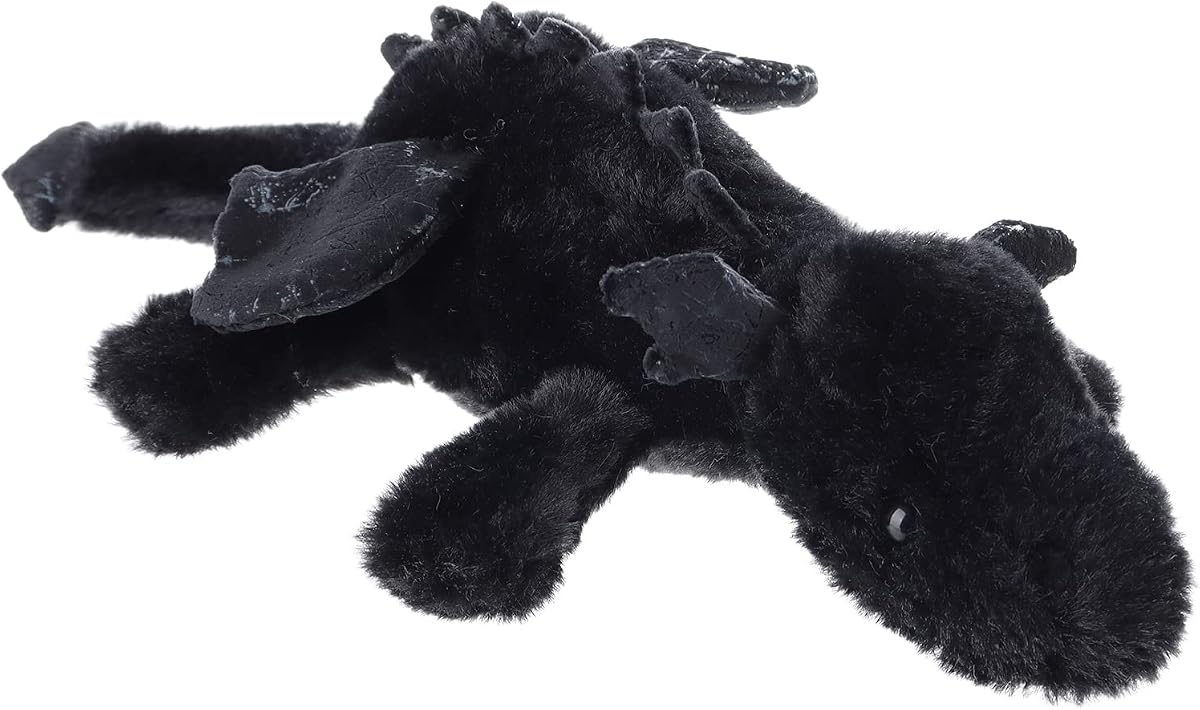 Toys Plush Black Lying Dragon Dinosaur Stuffed Animal 15''