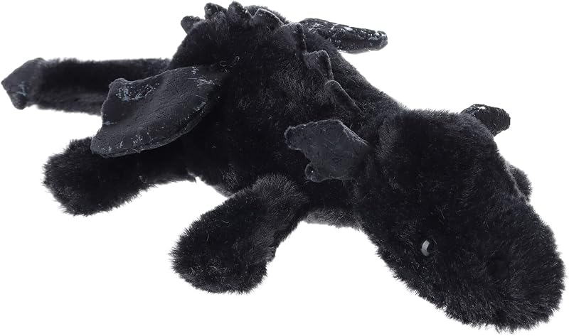 Toys Plush Black Lying Dragon Dinosaur Stuffed Animal 15''