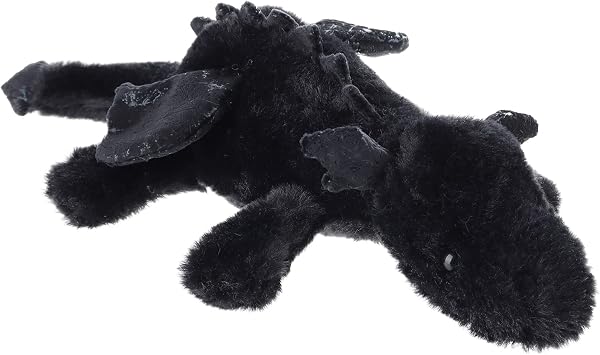 Apricot Lamb Toys Plush Black Lying Dragon Dinosaur Stuffed Animal Soft Cuddly Perfect for Child Black Dragon,15 Inches